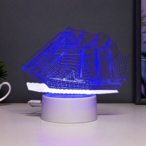 Светильник сенсорный «Фрегат» LED 7 цветов USB/от батареек белый