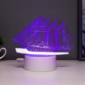 Светильник сенсорный «Фрегат» LED 7 цветов USB/от батареек белый