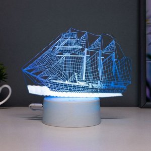 Светильник сенсорный «Фрегат» LED 7 цветов USB/от батареек белый