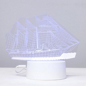 Светильник сенсорный «Фрегат» LED 7 цветов USB/от батареек белый