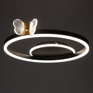 Люстра "Бабочки Уно" 36Вт LED 6000К черный 45х45х6см