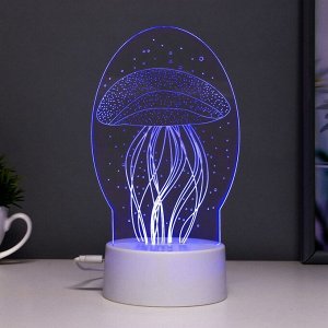 Светильник сенсорный "Медуза" LED 7 цветов USB/от батареек белый