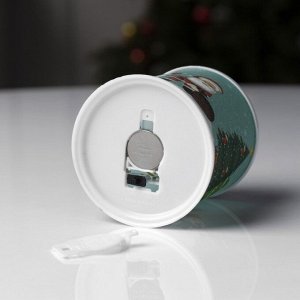 Светодиодная фигура «Свеча с Дедом Морозом и снеговиком» 7.5 x 10 x 7.5 см, пластик, батарейки AG13х3 (в комплекте), свечение мульти