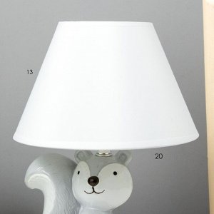 Настольная лампа 16548/1GR E14 40Вт бело-серый 20х20х28 см