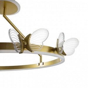 Люстра "Бабочки" LED 68Вт 3000-6000К золото 50х50х27,5 см