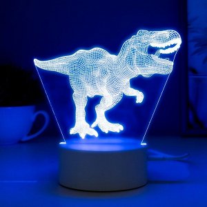 Светильник сенсорный «Тираннозавр» LED 7 USB/от батареек белый 16x9.5x16 см RISALUX