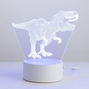 Светильник сенсорный «Тираннозавр» LED 7 USB/от батареек белый 16x9.5x16 см RISALUX