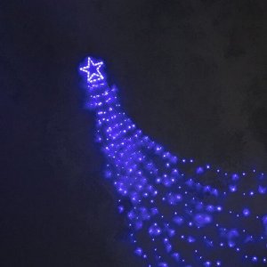 Светодиодная фигура «Комета» 3.5 м, пластик, 9 нитей, 220 В, свечение синее