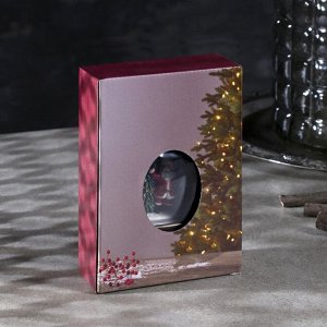 Светодиодная фигура «Дед Мороз и ёлка» 9 x 13 x 3.5 см, пластик, батарейки AG13х3, свечение тёплое белое