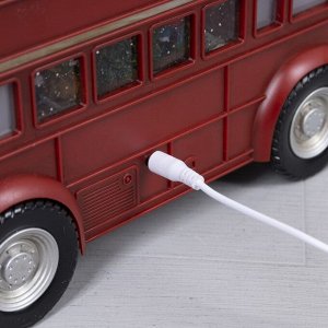 Светодиодная фигура «Автобус» 30 x 19 x 11 см, пластик, батарейки ААх3 (не в комплекте), USB, свечение тёплое белое