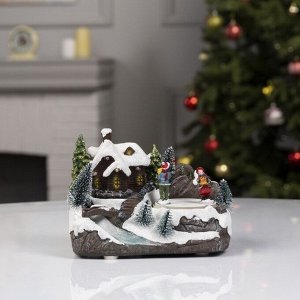 Светодиодная фигура «Новогодний город» 18x14x11 см, полистоун, батарейки ААх3 (не в комплекте), USB, свечение мульти