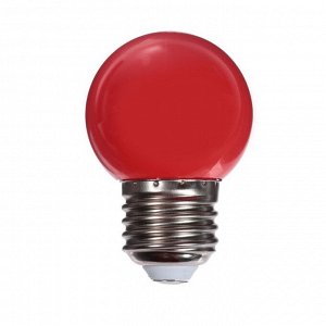 Лампа светодиодная Luazon Lighting, G45, Е27, 1.5 Вт, для белт-лайта, набор 20 штук, свечение мульти