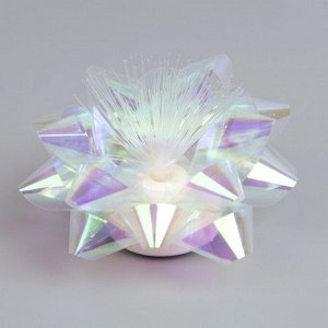 Светодиодная игрушка «Бант-звезда» 9 x 6 x 9 см, батарейки LR44х3 (в комплекте), свечение мульти, перламутровая