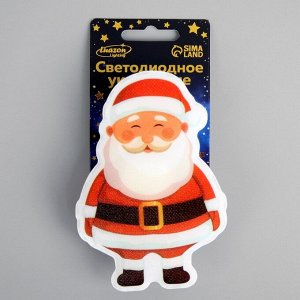 Светодиодная игрушка на липучке «Дед Мороз» 7 x 10 см, батарейки LR44х3, свечение мульти