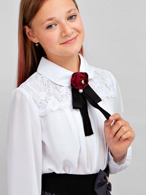 Блузка Соль&Перец длинный рукав с брошью арт.SP005