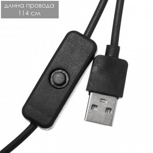 Светильник настольный на прищепке "Офисный черный" 24LED USB 11х7,5х60,5 см