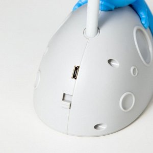 Настольная лампа "Космонавт на луне" LED 3Вт USB АКБ бело-синий 11,5х7,5х28 см