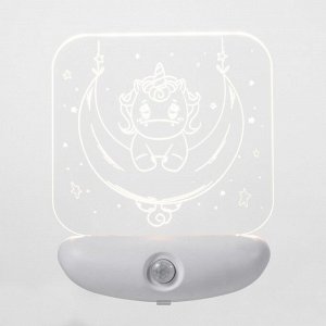 Ночник "Единорог" LED 3Вт USB АКБ белый 12х14,5 см RISALUX