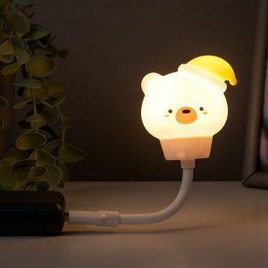 Подсветка для клавиатуры "Мишка" LED USB белый 6,8х6х19 см