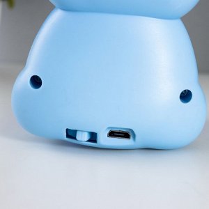 Настольная лампа "Котенок" LED 3Вт USB АКБ синий 9,5х8,5х25 см