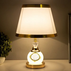 Настольная лампа Доминика E27 40Вт бело-золотой 25х25х36 см
