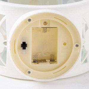 Светодиодные свечи в подсвечнике RISALUX «Трио», LED-ночник, белый, 9.7x16.5x25 см, батарейки AAAx2, свечение жёлтое