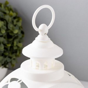 Светодиодные свечи в подсвечнике RISALUX «Трио», LED-ночник, белый, 9.7x16.5x25 см, батарейки AAAx2, свечение жёлтое