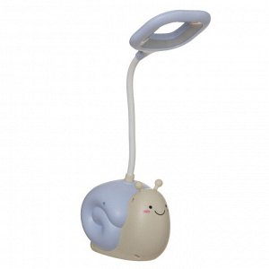 Лампа настольная "Улитка" LED 1 режим 4,2Вт USB синий 8,5х13х29 см RISALUX