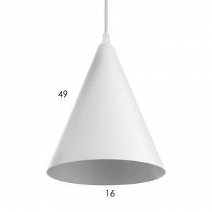 Светильник подвесной BayerLux «Конус», 3хЕ14 40 Вт, белый, d=16, h=20+60 см