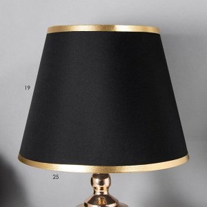 Настольная лампа Ариадна E27 40Вт черно-золотой 25х25х39 см