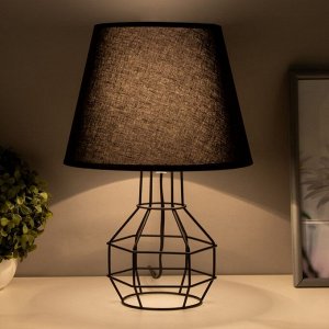 Настольная лампа Бойл E27 40 Вт черный 25x25x40 см RISALUX