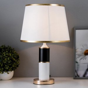 Настольная лампа Версалия E27 40Вт бело-золотой 27х27х47 см RISALUX