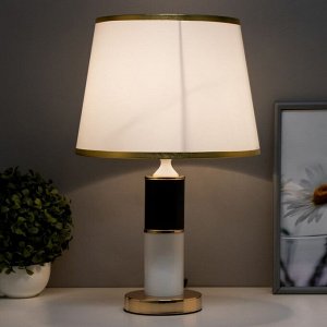 Настольная лампа Версалия E27 40Вт бело-золотой 27х27х47 см RISALUX