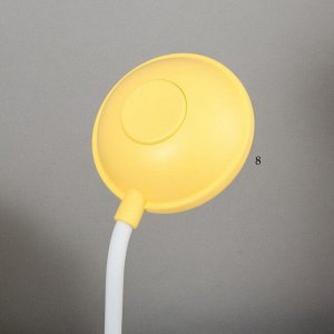 Лампа настольная «Ботинок кот» LED 3 режима 3 Вт USB органайзер желтый 8x11x31 см RISALUX