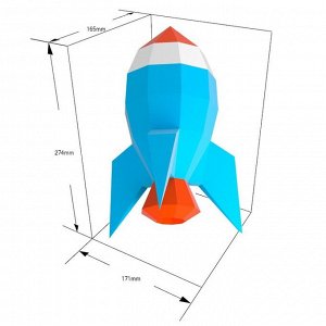 Полигональный конструктор «Ракета», 10 листов
