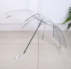 Зонт детский прозрачный/Зонт полуавтомат трость/ d-100 см