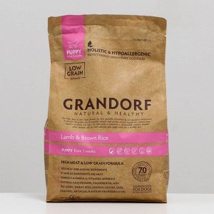 Сухой корм Grandorf для щенков, ягненок/рис, низкозерновой, 3 кг