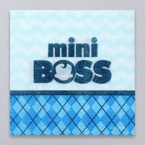Салфетки бумажные "Mini Boss", 24х24 см, 20 шт