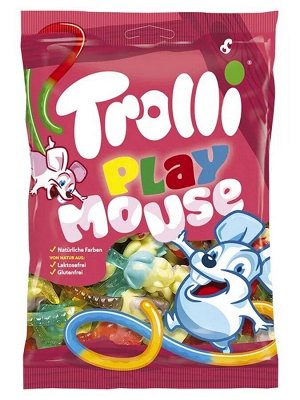 Мармелад в виде мышек со вкусом ягод Trolli Play Mouse / Зефирный мармелад Тролли "Мышки" 100 гр