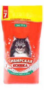 Наполнитель Сибирская Кошка Экстра 7л впитывающий