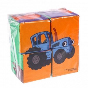Игрушка мягконабивная «Синий трактор: Зверята», кубики, 4 шт, 8 x 8 см