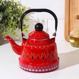 Чайник «Валенсия», 1,1 л, 18x13x15 см, цвет красный
