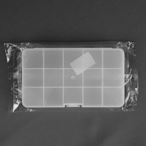 Органайзер для хранения мелочей, 17,7 x 10,2 x 2,3 см, цвет прозрачный