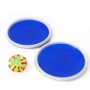 Игра «Липучка», набор: 2 тарелки, мяч, цвета МИКС