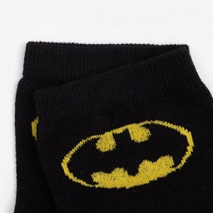 Носки детские «Batman», цвет чёрный/серый, размер 14 (23-25)