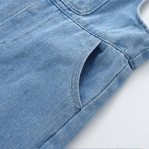 Детский джинсовый комбинезон, цвет голубой
