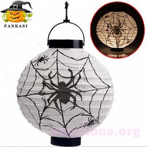 Декоративный бумажный фонарик на Хэллоуин