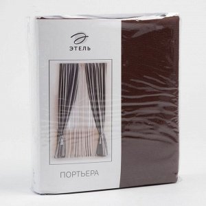 Штора портьерная матовая «Этель», 135x250 см, шоколадная, краше