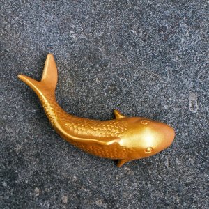 Подвесной декор "Рыбка" золото, 16х5см