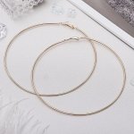 Серьги-кольца «Классика» d=10 см, цвет золото